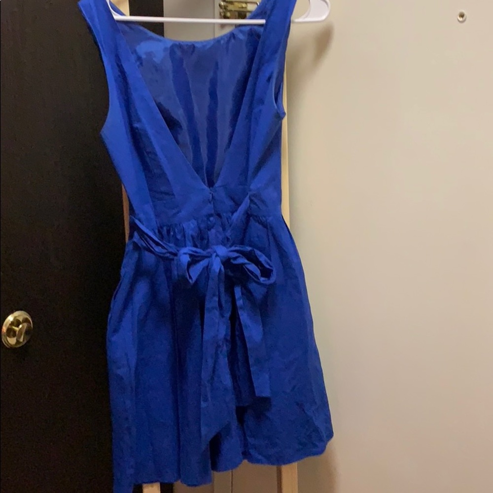 Blue Cotton Cocktail Dress